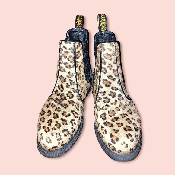 Super adorable Dr Martens Flora Hair Chelsea Leopard boot sz 5 - Picture 6 of 10